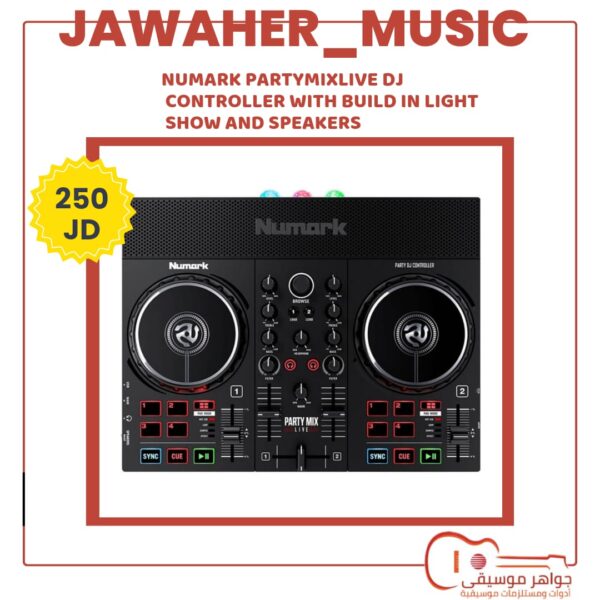 Numark PARTYMIXLIVE DJ Controller with Build in Light Show and Speakers